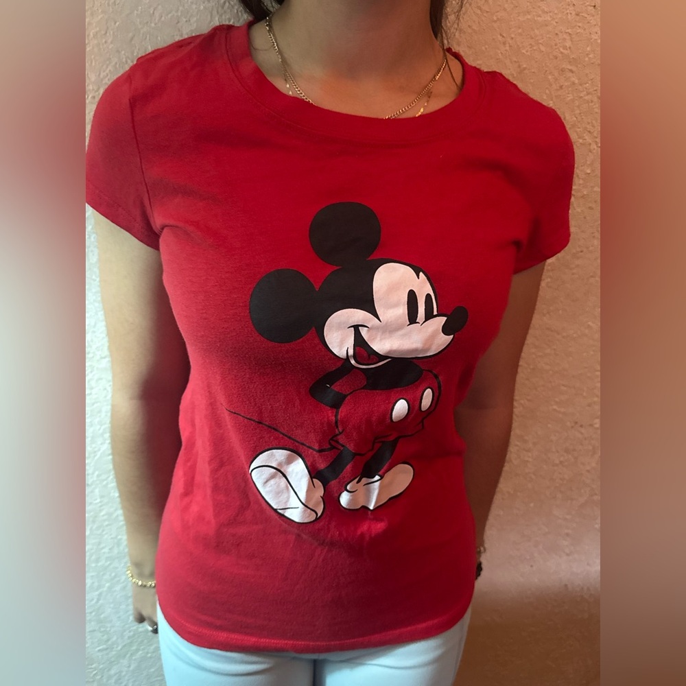Disney Red Mickey Mouse Kids Shirt